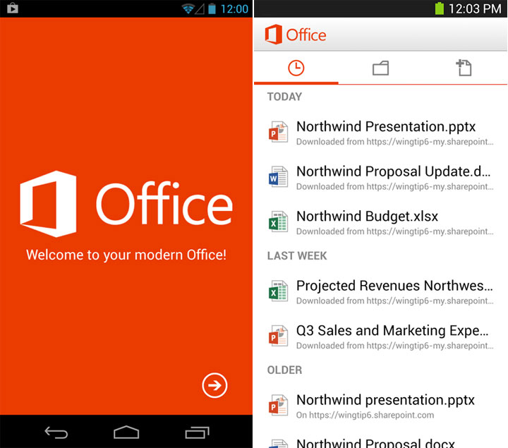 Tải miễn phí bộ Office cho máy tính bảng android